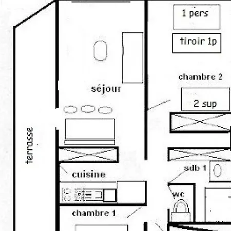 Aime 2000 - 3 Pieces 6 Pers - Aime 2000 - Q35a2 - Plagne Aime 2000 Mae-6804 * La Plagne